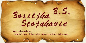 Bosiljka Stojaković vizit kartica